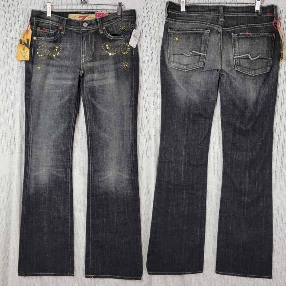 NWT 7 For All Mankind Limited Edition Great China Wall Jeans, Sz 29